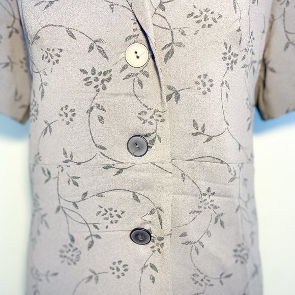 Bahari Group Fattaneh | Vintage | New York | Floral Blue Button Down Maxi Dress - Picture 4 of 13